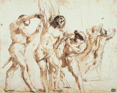 Studie für das Martyrium des hl. Bartholomäus von Giovanni Francesco Barbieri